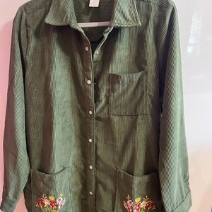 Women’s long sleeve shirt jacket